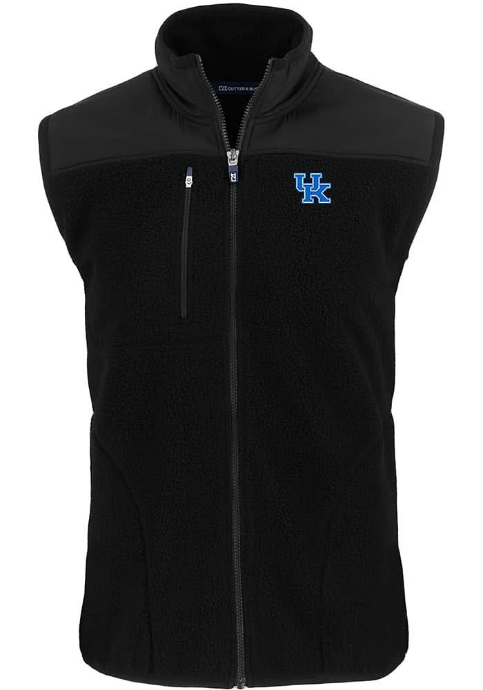 Cutter and Buck Kentucky Wildcats Big Tall Black Cascade Sherpa Mens Vest