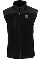 Cutter and Buck Ohio State Buckeyes Big Tall Black Cascade Sherpa Mens Vest