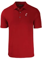 Cutter and Buck Cincinnati Bearcats Mens Cardinal Forge Recycled Short Sleeve Polo