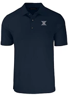 Cutter and Buck Xavier Musketeers Mens Navy Blue Forge Short Sleeve Polo