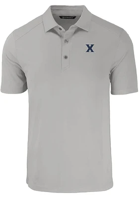 Cutter and Buck Xavier Musketeers Mens Grey Forge Recycled Short Sleeve Polo