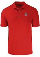 Cutter and Buck Ohio State Buckeyes Mens Forge Eco Stretch Short Sleeve Polo