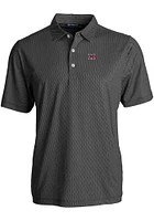 Cutter and Buck Miami RedHawks Mens Pike Symmetry Short Sleeve Polo