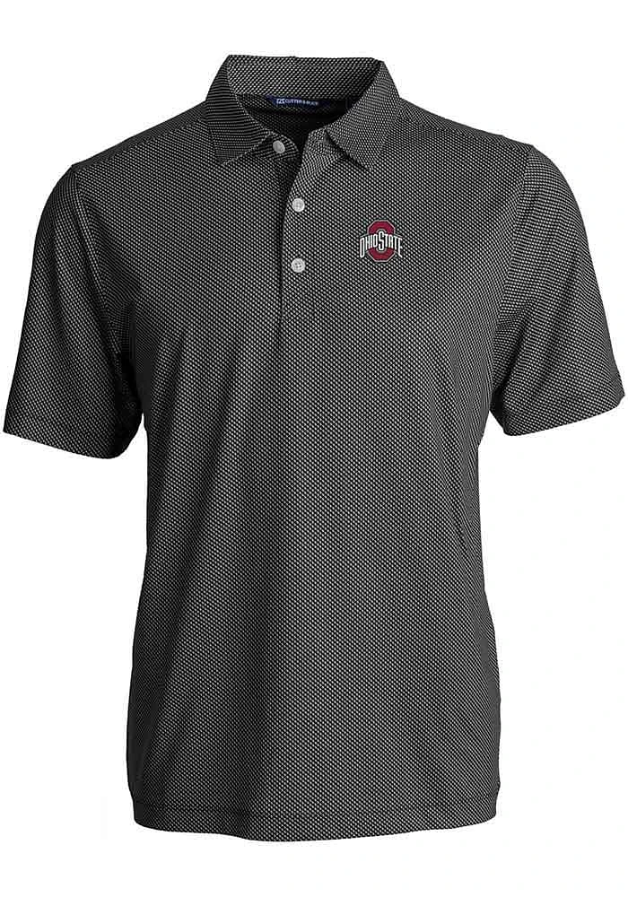 Cutter and Buck Ohio State Buckeyes Mens Pike Symmetry Short Sleeve Polo