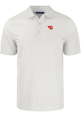 Cutter and Buck Dayton Flyers Mens Pike Symmetry Short Sleeve Polo