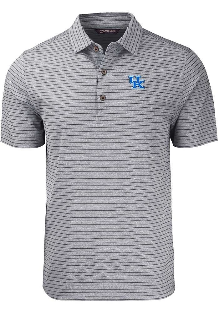 Cutter and Buck Kentucky Wildcats Mens Forge Heather Stripe Short Sleeve Polo