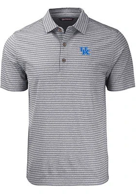 Cutter and Buck Kentucky Wildcats Mens Forge Heather Stripe Short Sleeve Polo