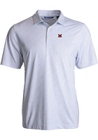 Cutter and Buck Miami RedHawks Mens Pike Pebble Short Sleeve Polo