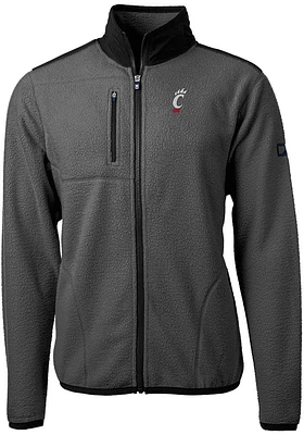 Cutter and Buck Cincinnati Bearcats Mens Grey Cascade Sherpa Light Weight Jacket