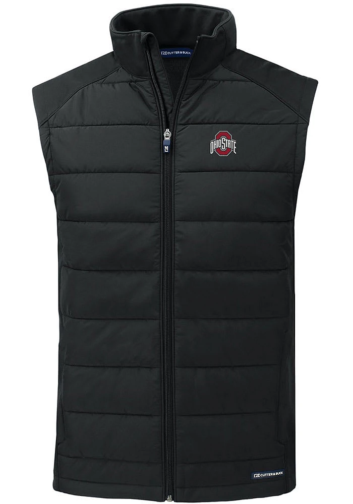 Cutter and Buck Ohio State Buckeyes Mens Solid Evoke Sleeveless Jacket