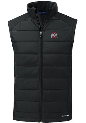 Cutter and Buck Ohio State Buckeyes Mens Solid Evoke Sleeveless Jacket