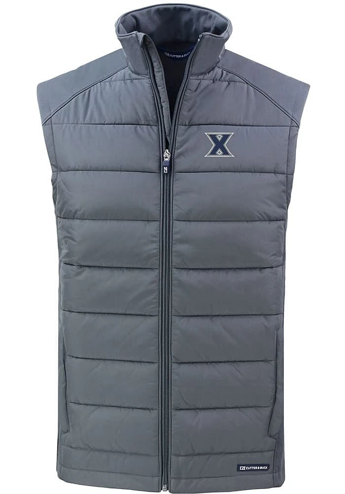 Cutter and Buck Xavier Musketeers Mens Grey Evoke Sleeveless Jacket