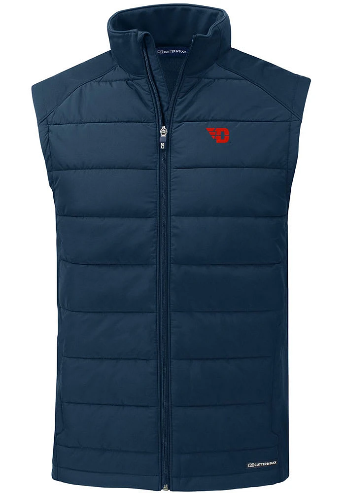 Cutter and Buck Dayton Flyers Mens Navy Blue Evoke Sleeveless Jacket