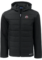 Cutter and Buck Ohio State Buckeyes Mens Solid Evoke Hood Heavyweight Jacket