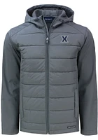 Cutter and Buck Xavier Musketeers Mens Grey Evoke Hood Heavyweight Jacket