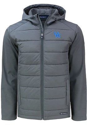 Cutter and Buck Kentucky Wildcats Mens Evoke Hood Medium Weight Jacket