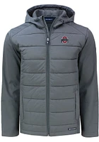 Cutter and Buck Ohio State Buckeyes Mens Solid Evoke Hood Medium Weight Jacket