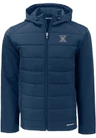 Cutter and Buck Xavier Musketeers Mens Navy Blue Evoke Hood Heavyweight Jacket