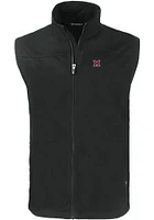 Cutter and Buck Miami RedHawks Mens Black Charter Sleeveless Jacket