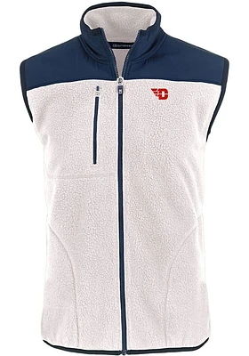 Cutter and Buck Dayton Flyers Mens White Cascade Sherpa Sleeveless Jacket