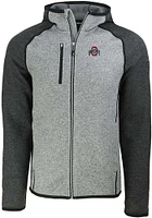 Cutter and Buck Ohio State Buckeyes Mens Grey Solid Mainsail Light Weight Jacket