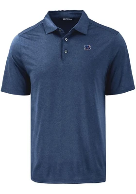 Cutter and Buck Cincinnati Bengals Mens Navy Blue Americana Coastline Eco Short Sleeve Polo