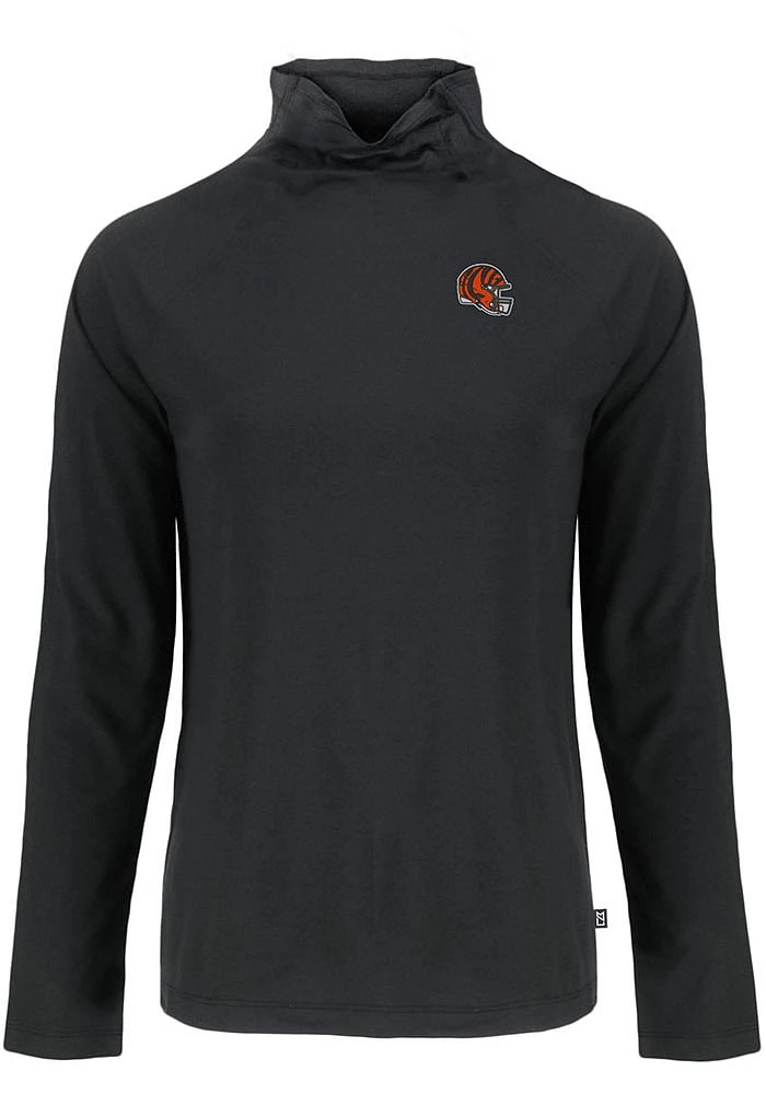 Cutter and Buck Cincinnati Bengals Womens Helmet Coastline Eco Funnel Neck Crew Sweatshirt