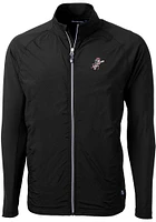 Cutter and Buck Cincinnati Reds Mens Black Cooperstown Adapt Eco Big Tall Light Weight Jacke..