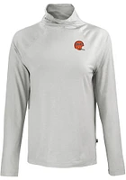 Cutter and Buck Cincinnati Bengals Womens Grey Historic Coastline Eco Funnel Neck Crew Sweatshir..