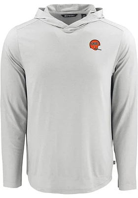 Cutter and Buck Cincinnati Bengals Mens Grey Historic Coastline Eco Long Sleeve Hoodie