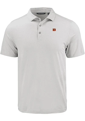 Cutter and Buck Cincinnati Bengals Mens Charcoal Coastline Eco Short Sleeve Polo