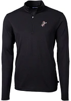 Cutter and Buck Cincinnati Reds Mens Cooperstown Virtue Eco Pique Long Sleeve Qtr Zip Pullov