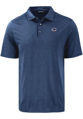 Cutter and Buck Cincinnati Reds Mens Navy Blue Coastline Eco Short Sleeve Polo