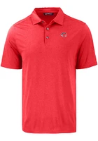 Cutter and Buck Cincinnati Reds Mens Red Americana Coastline Eco Short Sleeve Polo