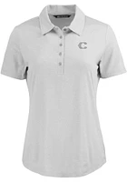 Cutter and Buck Cincinnati Reds Womens Charcoal City Connect Coastline Eco Short Sleeve Polo Shi..