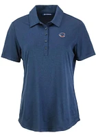 Cutter and Buck Cincinnati Reds Womens Navy Blue Coastline Eco Short Sleeve Polo Shirt