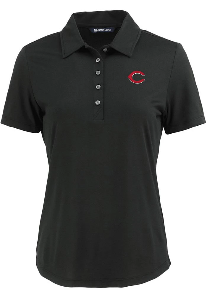 Cutter and Buck Cincinnati Reds Womens Coastline Eco Short Sleeve Polo Shirt