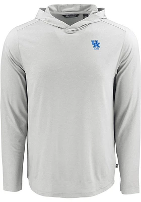 Cutter and Buck Kentucky Wildcats Mens Grey Alumni Coastline Eco Long Sleeve Hoodie