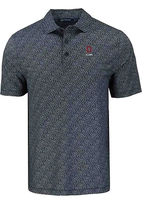 Cutter and Buck Ohio State Buckeyes Mens Alumni Pike Pebble Short Sleeve Polo