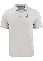 Cutter and Buck Cincinnati Bearcats Mens Charcoal Coastline Eco Short Sleeve Polo