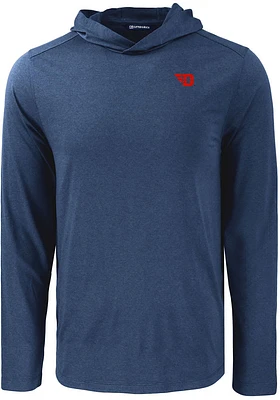 Cutter and Buck Dayton Flyers Mens Navy Blue Coastline Eco Long Sleeve Hoodie