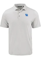 Cutter and Buck Kentucky Wildcats Mens Charcoal Coastline Eco Short Sleeve Polo