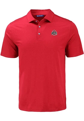 Cutter and Buck Ohio State Buckeyes Mens Cardinal Coastline Eco Short Sleeve Polo