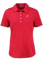 Cutter and Buck Cincinnati Bearcats Womens Cardinal Coastline Eco Short Sleeve Polo Shirt