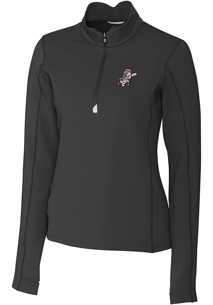 Cutter and Buck Cincinnati Reds Womens Cooperstown Traverse 1/4 Zip Pullover