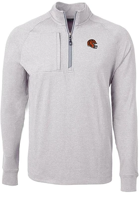 Cutter and Buck Cincinnati Bengals Mens Helmet Adapt Eco Long Sleeve 1/4 Zip Pullover