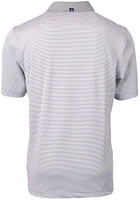 Cutter and Buck Cincinnati Bengals Mens Grey Historic Virtue Eco Pique Micro Stripe Short Sleeve..