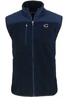 Cutter and Buck Cincinnati Reds Mens Navy Blue Stars Stripes Cascade Sherpa Sleeveless Jacke..