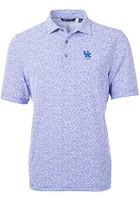 Cutter and Buck Kentucky Wildcats Mens Alumni Virtue Eco Pique Botanical Short Sleeve Polo