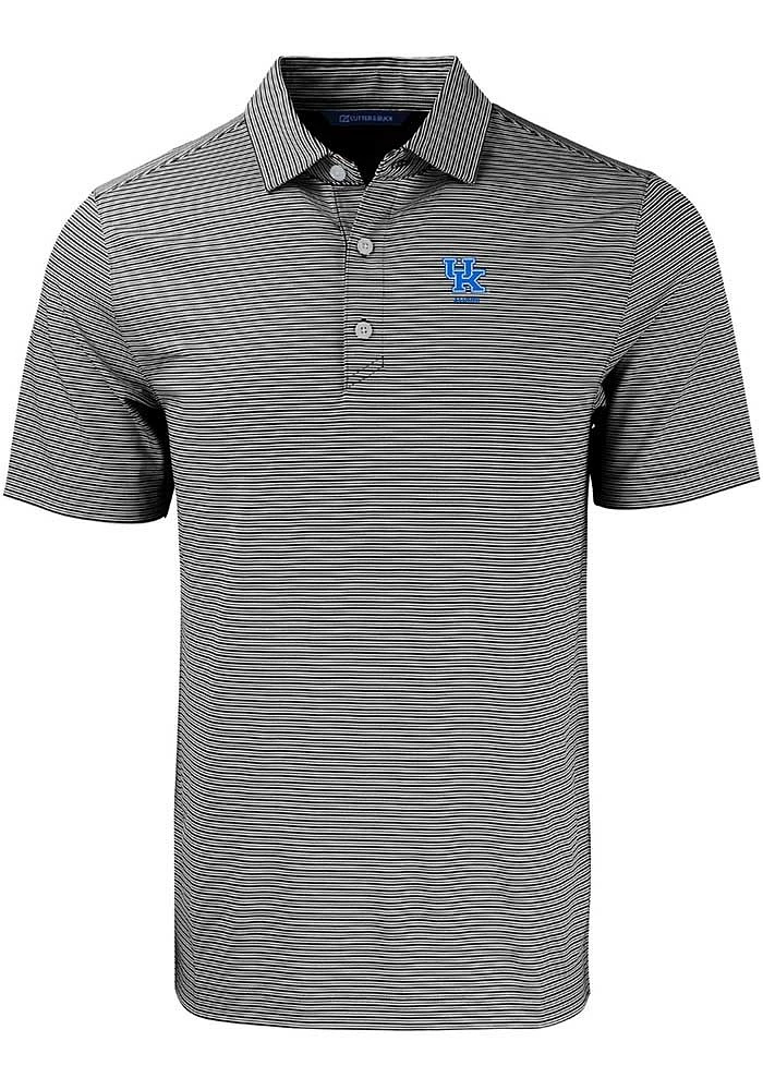 Cutter and Buck Kentucky Wildcats Mens Alumni Forge Double Stripe Short Sleeve Polo